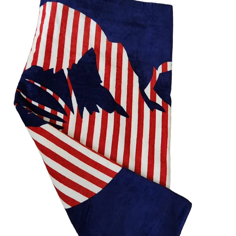 Tommy Hilfiger Lobster Beach Towel Blue Red White Logo 36